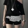 Fashion Forward Women's Waist Belt Glossy Silver PU Waist Sash Casual to Formal Wear for Contemporary Lady Girls