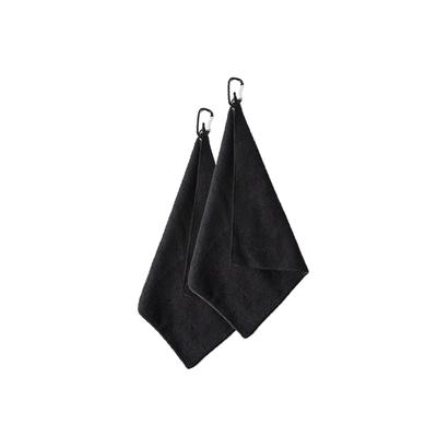 Golfhandtuch mit hoher Saugfähigkeit, entfernt sofort für Schläger, Sport, Hand, 3 Farben, JFOLKS 2er-Pack mit Karabiner, Schnelltrocknend & Mikrofaser, 30x30cm,