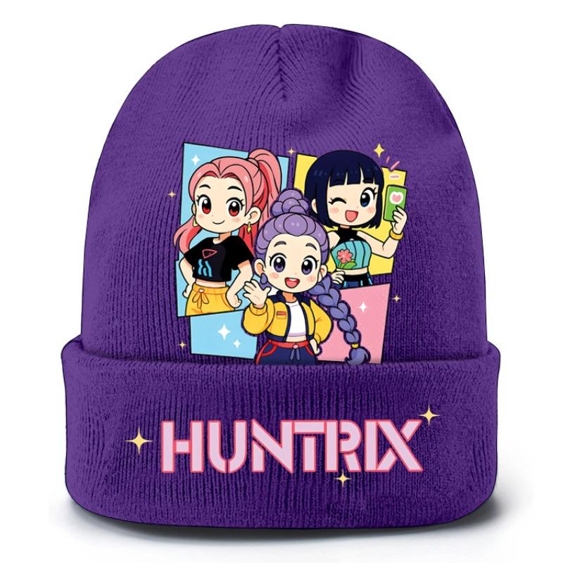 Demon Hunter Knitted Hat Cartoon Headgear Cotton Winter Cap Anime Birthday Gifts