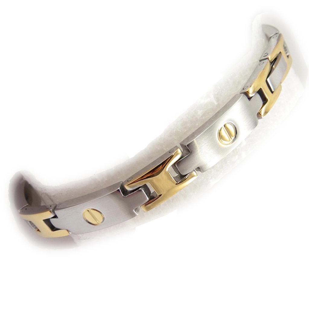 Les Trésors De Lily [E9042] - Gold-plated Steel Bracelet 'Peaceful' Silver-gold - 21 Cm 7 Mm