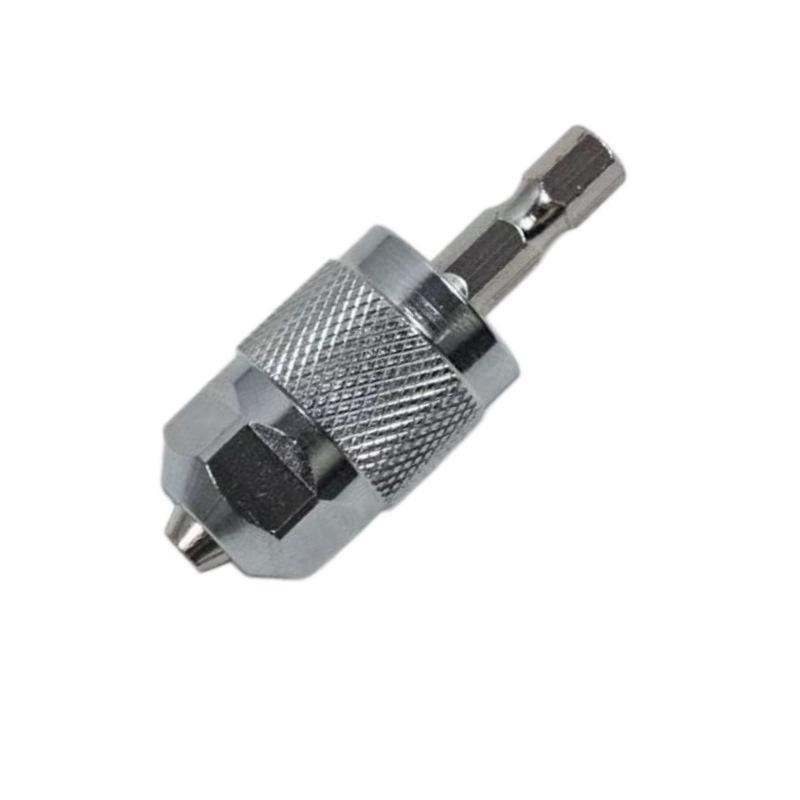 3-Jaw Hex Shank Drill Chuck Adapter Wear Resistant Universal Converter for Pneumatic Drill Handyman Home Repair Jobs