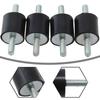 M8 Thread 4pcs Anti Vibration Rubber Feet for Heat Pumps Air Conditioning Engines and Compressors To Minimize Vibration