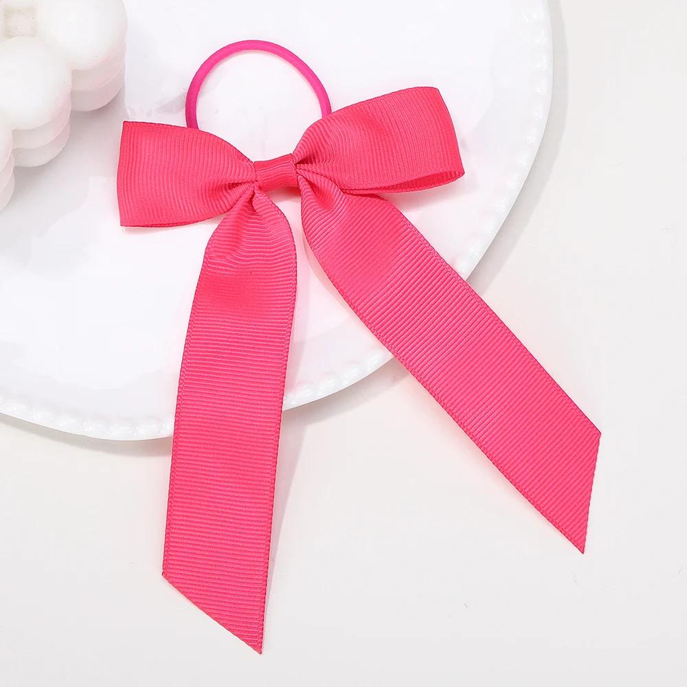 Süße Schleifen-Haarbänder Kleinkind Cheer-Schleife Haargummi Kinder Mode Einfarbig für Mädchen Kinder Party Kopfbedeckung Haaraccessoires