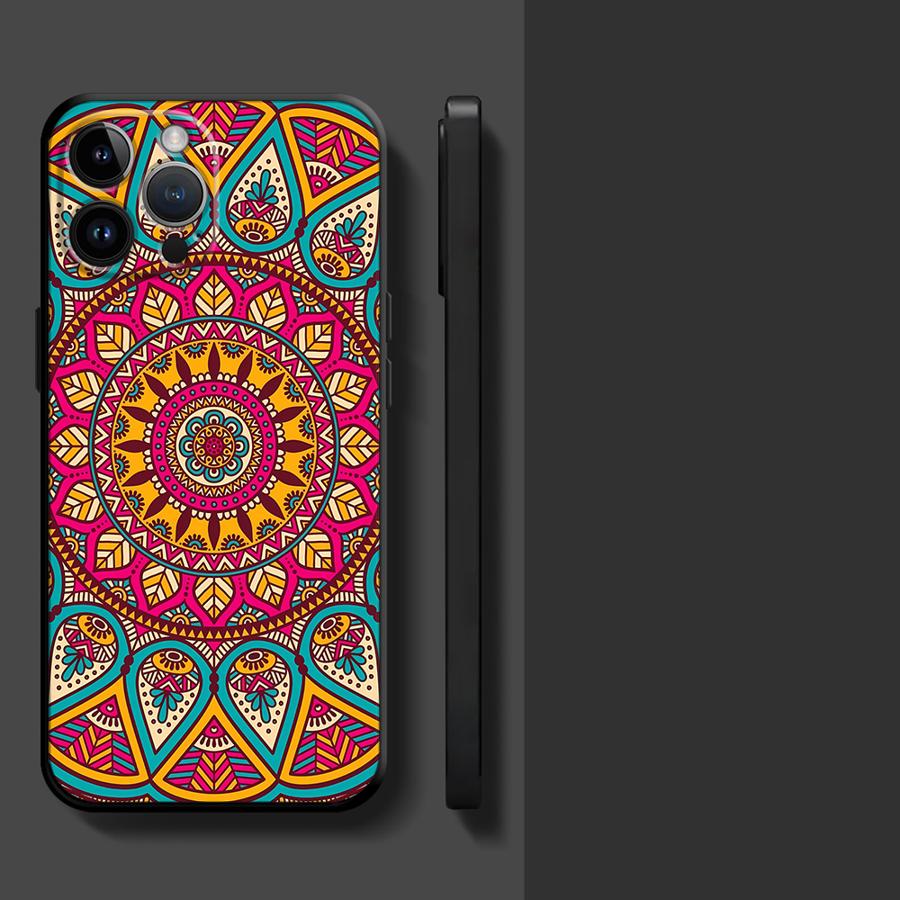 

Funda Phone Cover Phone Case for Apple iPhone 17 Pro Max 17e XR XS MAX 13 11 12 15 Pro 7 8 14 16 Air Bohemian Pattern iPhone 12
