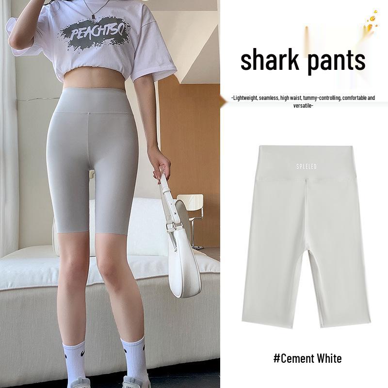 Women's High-Waist Tummy Control Shark Pants - Comfortable, Versatile, Hip-Lifting, Three-Quarter Base Layer for Summer 2026