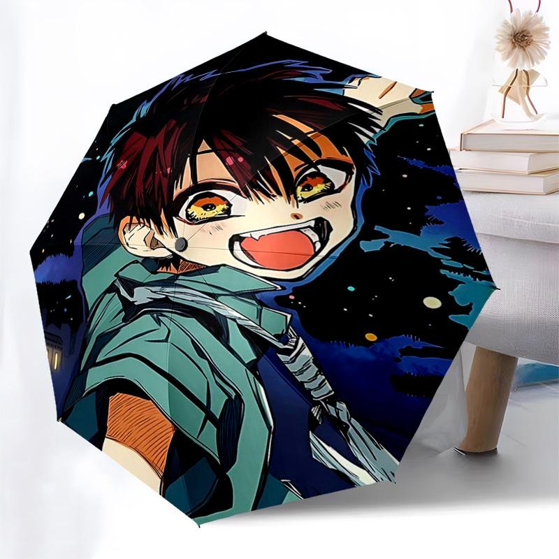 1pc Anime Character Automatic Folding Umbrella Portable 3-Fold Design with Iron Frame, Perfect for Fans, Travelers, Daily Use, and Gifts!R105