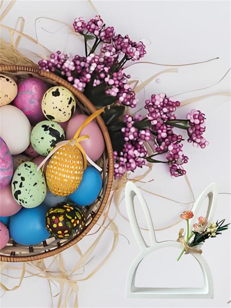 Easter Cute Rabbit Silicone Moulds Gypsum Car Mounted Incense Expanding Gypsum Decoration Mold Aromatherapy Candle Resin Molds