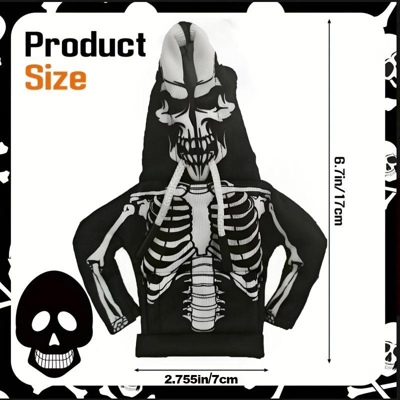 Halloween Gear Shift Mini Hoodie Gift Skull Style Car Shift Cover Gear Lever Dust Protection Cover Automobile Universal Interior