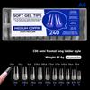 240Pcs Boxed Clear Press Fake Nails Tips Ultrathin Full Paste Fake Nails Wearing Armor Nail Tools