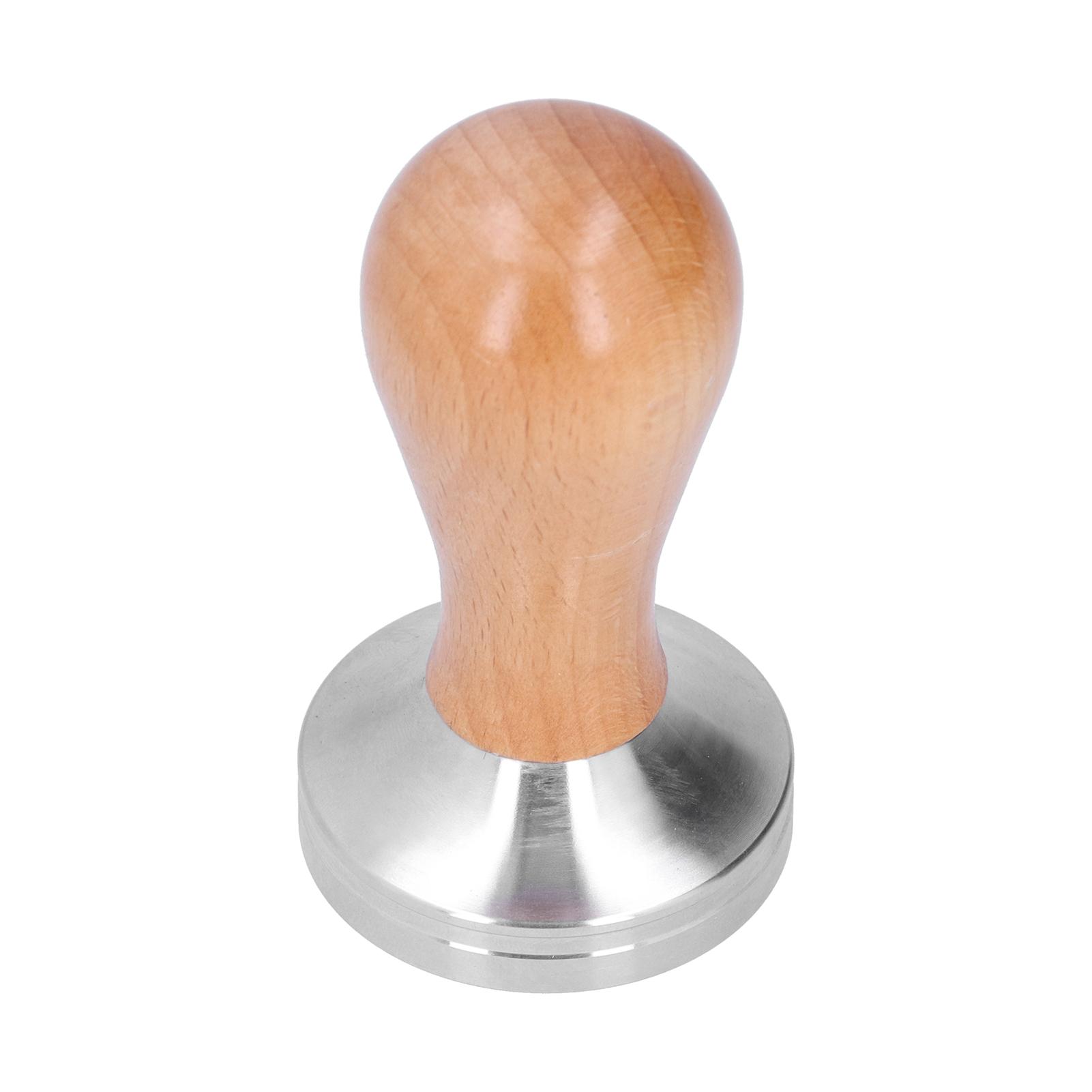 51 мм Кофейный темпер из нержавеющей стали, молоток для прессования кофейного порошка с деревянной ручкой, инструмент