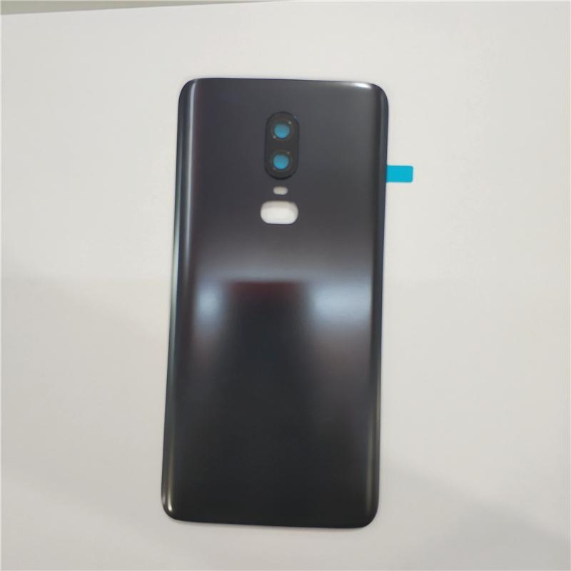 For Oneplus 6 Glass Back Cover Repair Replace Phone Battery Door With Camera Lens