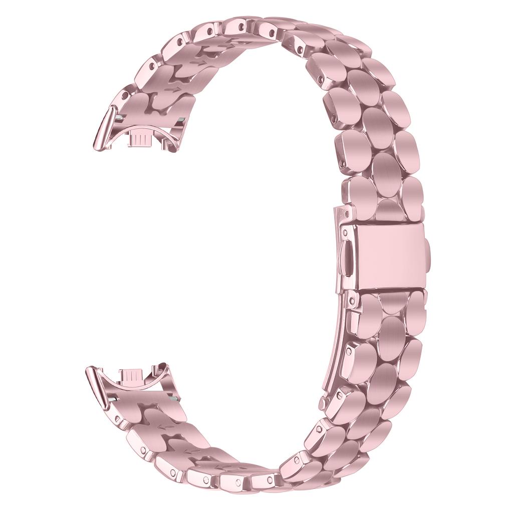 Metalen Horlogeband voor Xiaomi Smart Band 10/9/8 Parel-Vormig Roestvrij Staal Galvaniseren Polsband