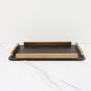 W European-style minimalist metal leather storage tray soft decorations living room coffee table study model room crafts ornamen