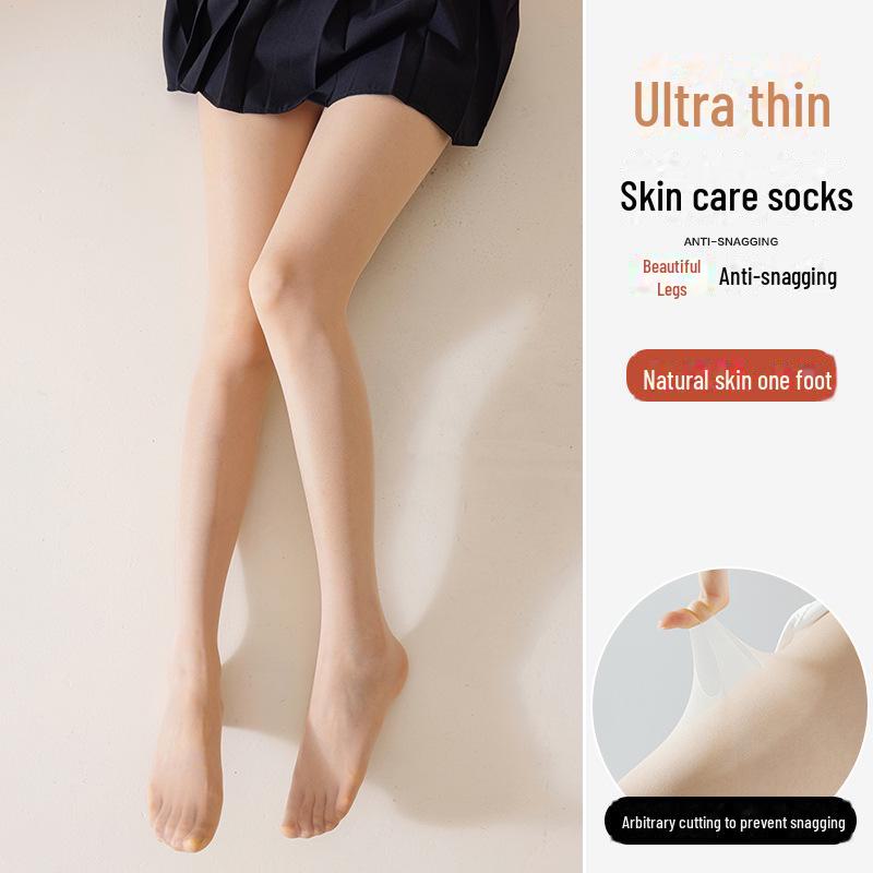 

Женские прочные прозрачные колготки большого размера с открытым носком и защитой от зацепов — летний стиль, без заниженной резинки, телесного цвета. Plus Size (recommended 120-260 jin)