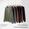 Women's 2026 Vintage Style Heavyweight Washed Hoodie - Loose Fit, Drop Shoulder, Round Neck, Long Sleeve, Solid Color.