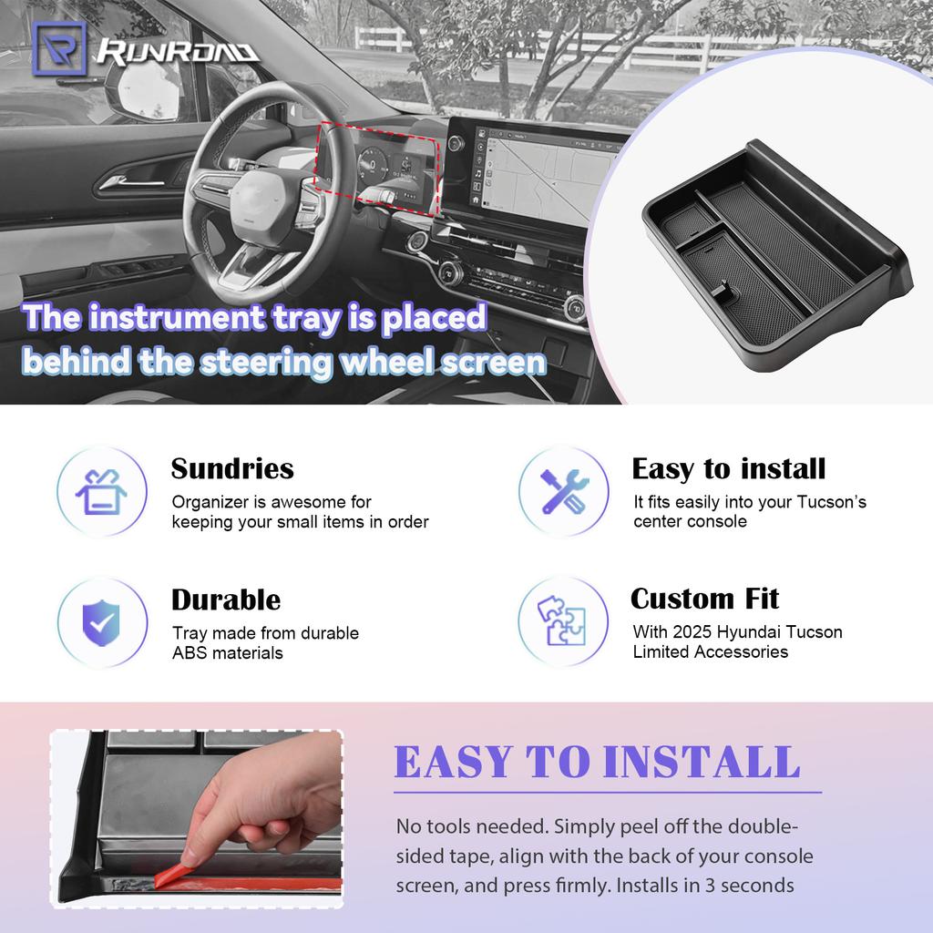 For 2025 2025 Honda Prologue EV /Acura ZDX Dashboard Storage Box Center Console Organizer Behind Screen Dash Board Accessories