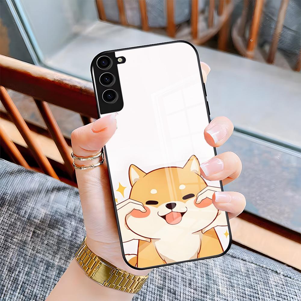 

Чехол для телефона S-Shiba I-Inu для Samsung S26 S25 Plus S20 S20 Plus S22 Ultra S23 FE S21 Plus S21 Ultra Стеклянная крышка Samsung S25
