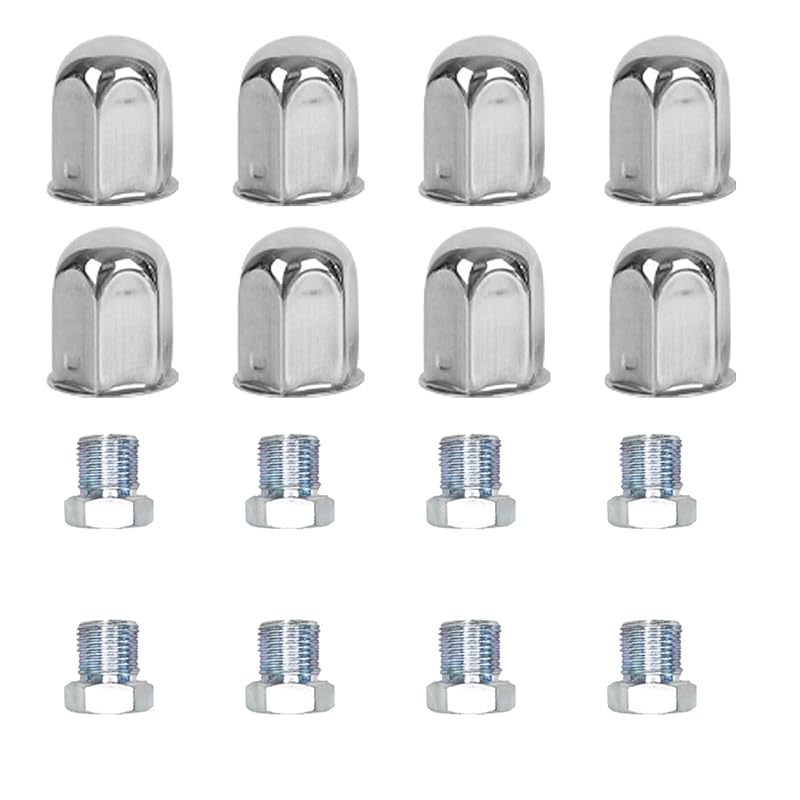 Upgraded 8Pcs Lug Nuts With Adapter(Extender) For Hightall 16“ 8 Lug Wheel Simulator,Compatible With Ford 2007-2025 E350/E450