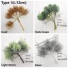 6PCS/Bundle DIY Xmas Ornament Home Decor Pine Artificial Flowers Simulation Plants Faux Grass