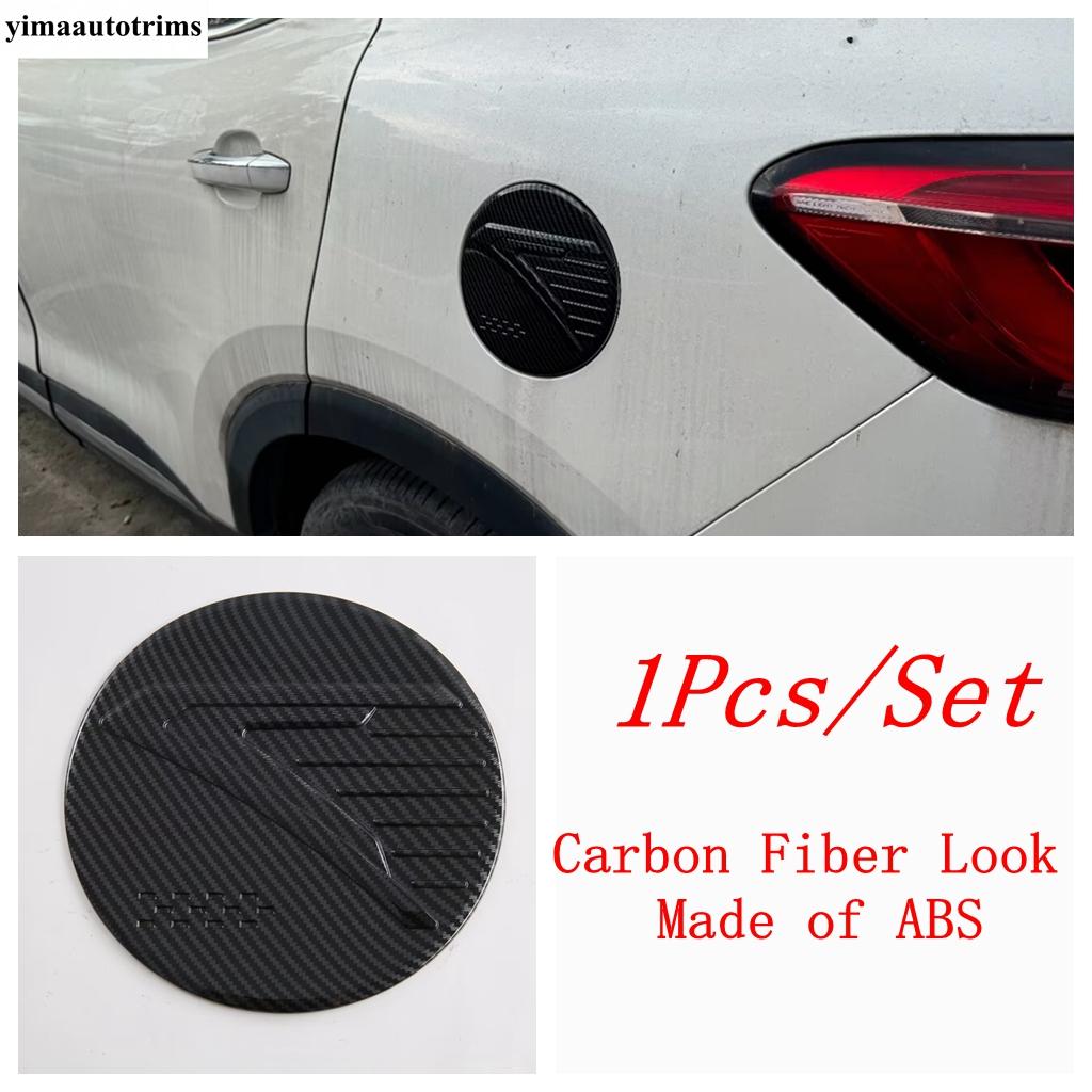 ABS Rearview Mirror / Door Handle Bowl / Fuel Tank Cap Cover Trim Carbon Fiber Accessories For MG HS / HS Plug-in  - 2024 Fuel Tank Cap