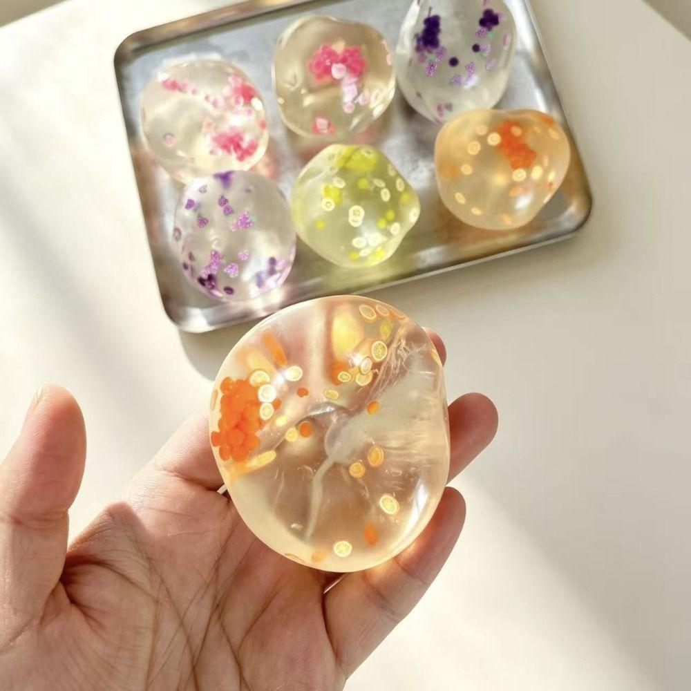 Sensory Fidget Ball Quick-rebound Squeeze Toy Crunch Sound TPR Fidget Toy  Kids Adults