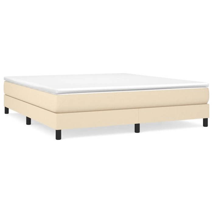 Maison Exclusive - Sommier à lattes de lit avec matelas Crème 180x200 cm Tissu