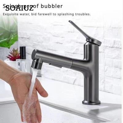 Pull-out Type Bathroom Faucet Cold and Hot Sink Faucet Washbasin Bathroom Kitchen Sink Faucet Dispenser Bathroom Accessories
