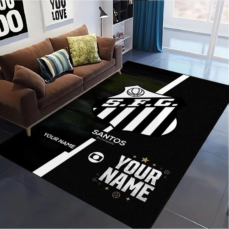 Name Custom Santos FC Art Carpet Rug for Living Room Bedroom Home Sofa Decoration,Kids play Non-slip Floor Mat