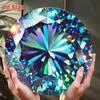 Luxury Round Metal Wall Art 7.8 Inch Diamond Shine Aluminum Home Decor for Living Room Bedroom Bathroom