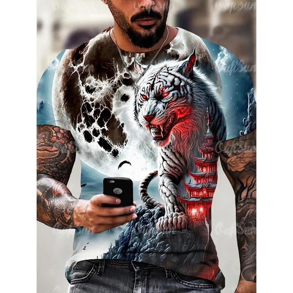 

T-shirt 3D men s shirt summer short sleeved men s pullover shirt plus size T-shirt casual top men s clothing 6XL