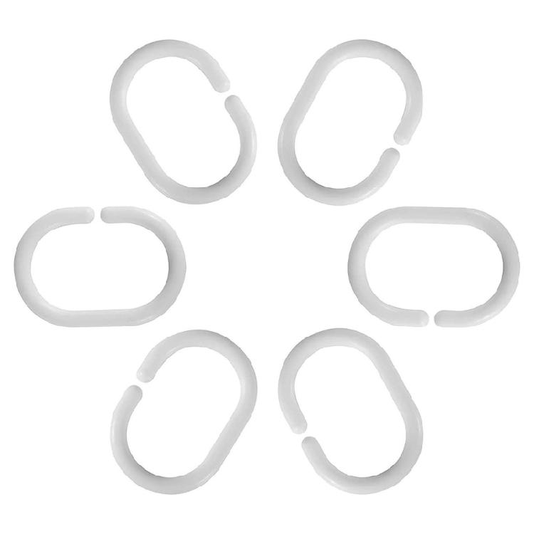 Vielseitigkeits Kunststoff Duschringe Multifunktionaler Vorhanghaken für Vorhänge Jalousien Raumteiler Schnellverschlussmechanismus