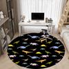 1pc Dinosaur Pattern Chair Carpet for Office, Soft Flannel Throw Mat, Perfect for Office,Holiday Party Decoration Choice yy251113082