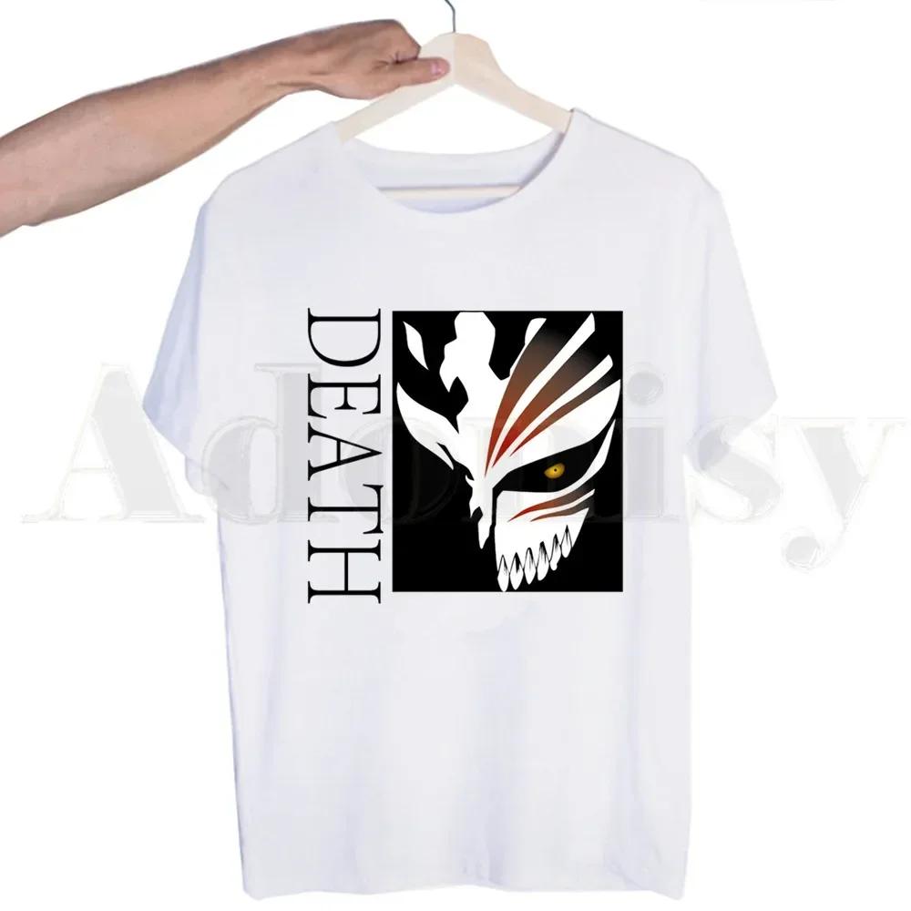 Bleach Anime Kurosaki ichigo Zaraki Kenpachi Tshirts Men Fashion Summer T-shirts Tshirt Top Tees Streetwear Harajuku Funny