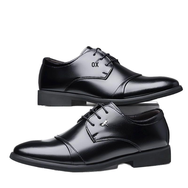 Dragonfly Genuine Leather British Style Height-Increasing Men's Formal Shoes