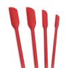 4Pcs/Set Silicone Spatula Soft Flexible Portable Long Handle  Small Scraper Kitchen Gadget