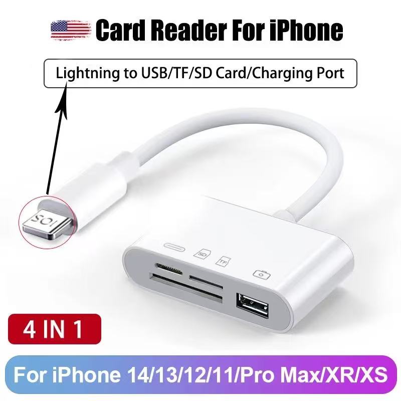 5-in-1 USB 3.0 Lightning Typ C SD TF-Kartenleser-Adapter für iPhone iPad MacBook Samsung Android Kameras Andere Geräte