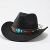 High-end men's and women's jazz hats, concave ethnic style Tibetan style top hats, men's and women's jazz hats