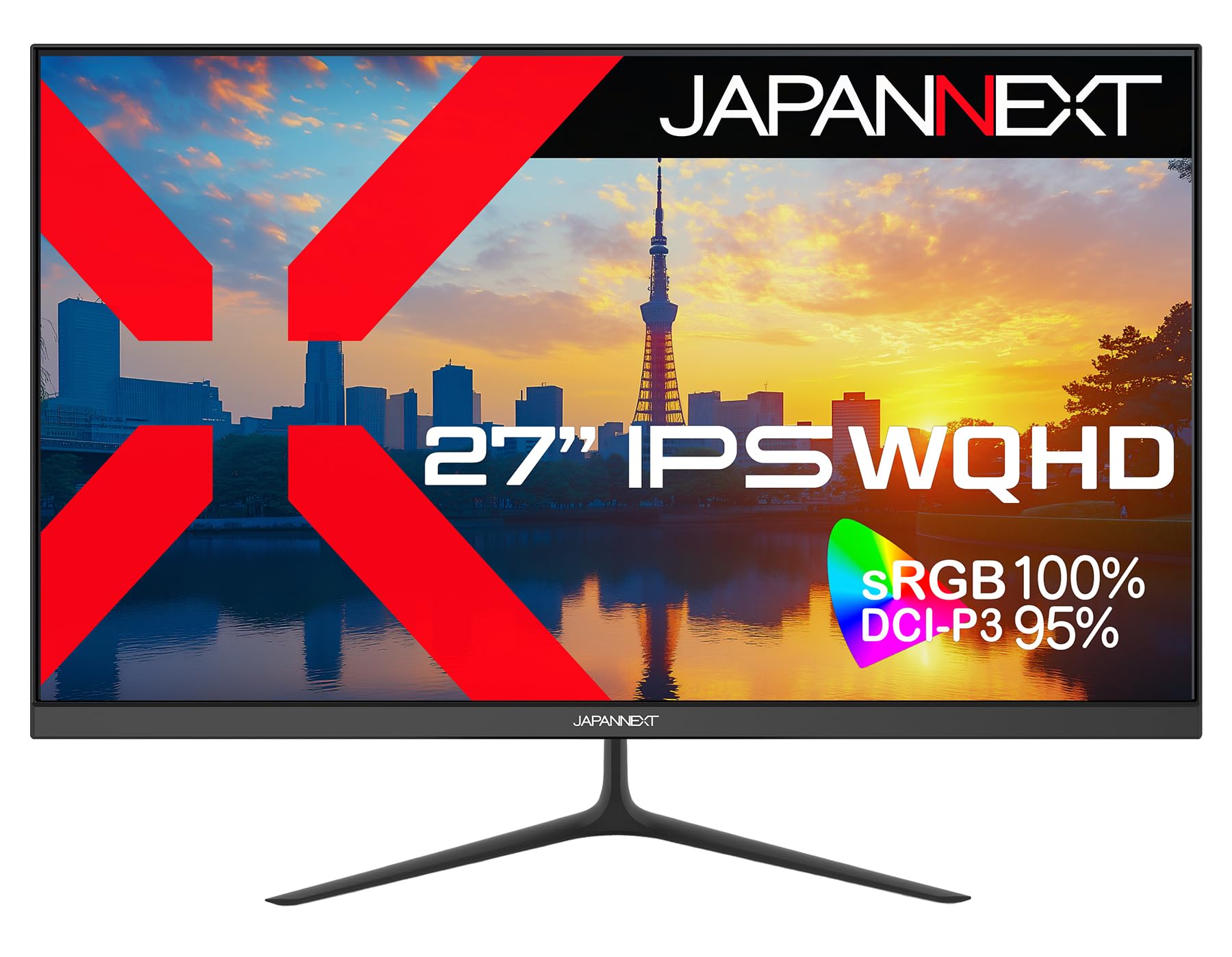 

JAPANNEXT IPS-панель з роздільною здатністю WQHD РК-монітор HDMI DP 27 дюймів (2560x1440) JN-IPS27Q2 sRGB100% DCI-P395% [гарантія 2 роки]