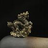 Antique Dragon Statue Ornament Zodiac Animal Brass Crafts Feng Shui Decoration Office Figurines