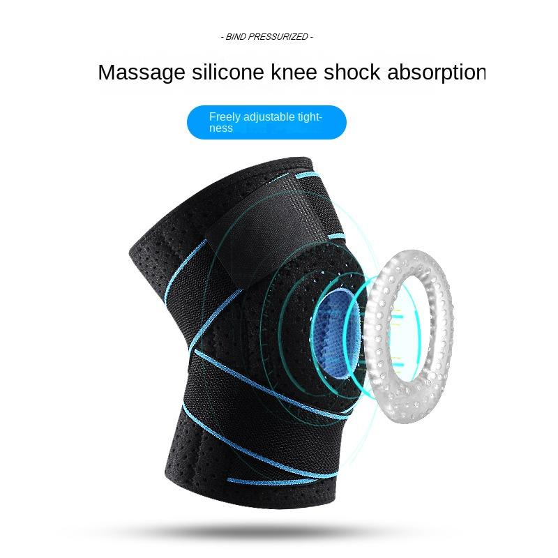 Sports Knee Pressure Strap Silicone Cold Running Basketball Mountaineering Meniscus Patella Protection Kneepads Sports