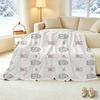 Rabbit Themed Flannel Fleece Blanket - Soft, Non-Shedding, Warm Cozy, Ideal for Home, Couch Napping, Bedroom Decor, Christmas & Halloween
