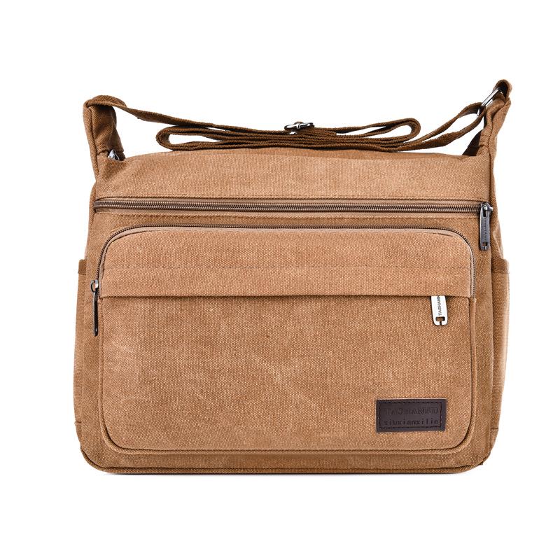 Men's Multifunctional Canvas Crossbody Bag: Versatile Travel & Tool Carrier