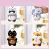 Polyester Fiber Plush Dog Figurine For Bag Decoration And Key Chain Use