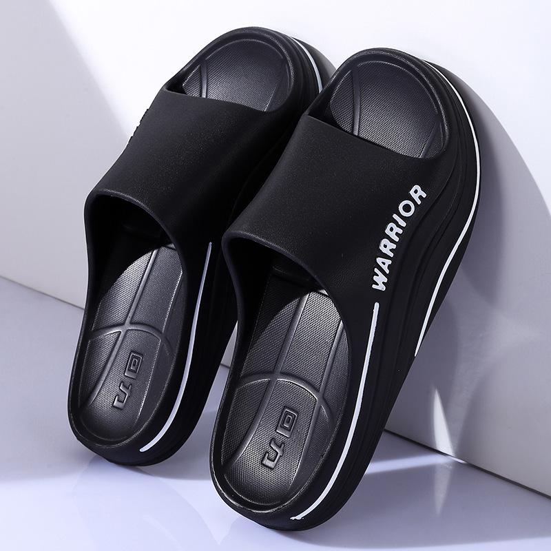 

Модные тапочки Huili trend, мужские летние, простые и универсальные, дышащие, односложные, повседневные, нескользящие, износостойкие, удобные сандалии 36/37 чёрный