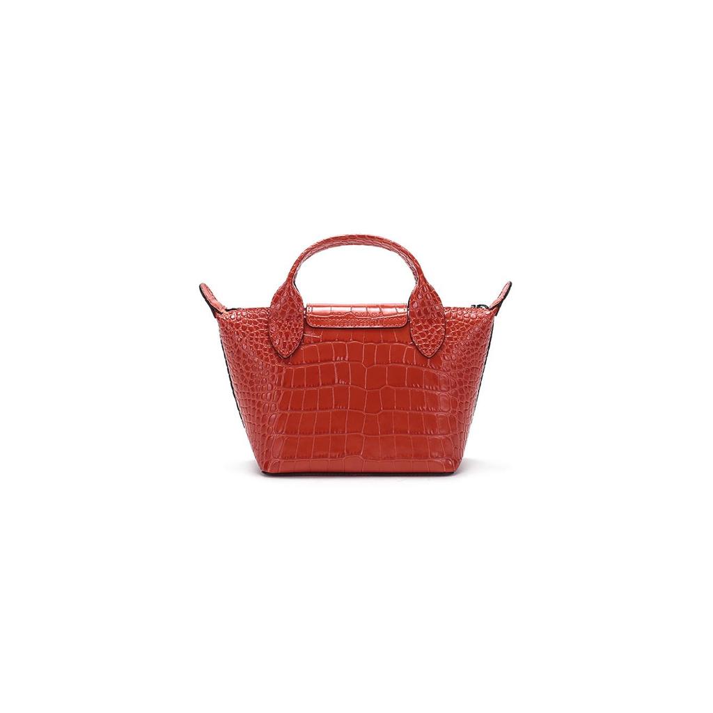 Longchamp Le Pliage Cuir XS Leather Tote Bag Mini Women Handbags Orange 1500HVC017