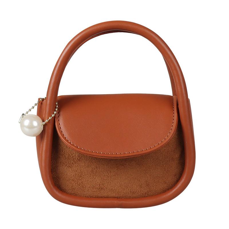 Chic Kids Handbag With Vintage Soft Pu Leather Design And Breathable Waterproof Features коричневый