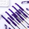 Purple Carbon Fiber Needle Point Fountain & Rollerball Gel Pen with European Standard Bullet Tip