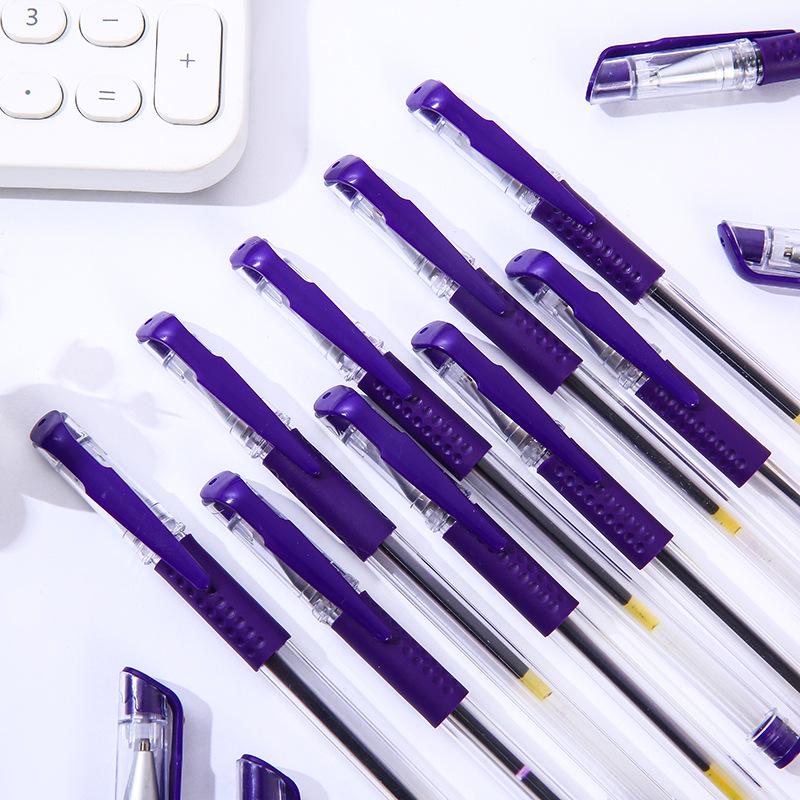 Purple Carbon Fiber Needle Point Fountain & Rollerball Gel Pen with European Standard Bullet Tip
