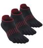 WIOIW Men's Five-Toe Socks, Durable Cotton, Suitable for Running, Sports, All Seasons, Set of 3