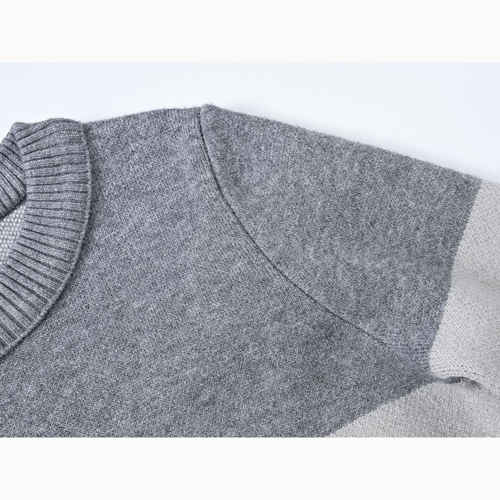 Autumn and Winter Boys and Girls Middle and Large Children Round Neck England Thick Stripes Outside The Inner Fashion Loose Sweater Tops